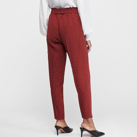 ✨High Waisted Polka Dot Ruffle Ankle Pant✨ - Picture 2 of 3